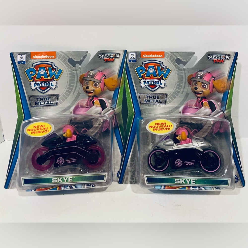 Nickelodeon Paw Patrol True Metal Skye Mission Paw Motorcycles Rare